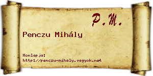 Penczu Mihály névjegykártya
