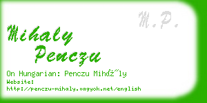 mihaly penczu business card